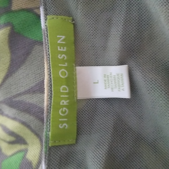 🦋Sigrid Olsen Layered Leaf Print Top - Picture 6 of 7